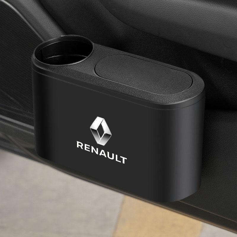 Trash Can Auto Emblem Garbage Box Bin Storage Car Accessories For Renault Dacia Megane 2 3 Duster Logan Clio 4 Laguna Sandero Scenic