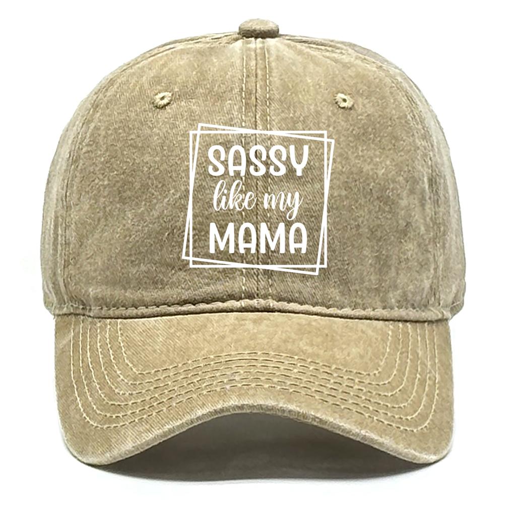 Unisex Snapback Baseball Caps Sassy Like Mama Snapback Cap Washed Retro Vintage Adjustable Caps Ideal Choice For Street Style