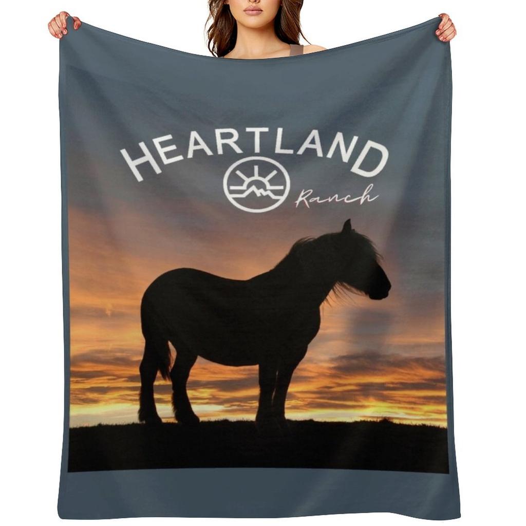 Heartland Ranch Heartland Horse Throw Blanket Summer Beddings valentine gift ideas Cute halloween Blankets
