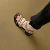 Taoffen Marke Echtes Kuh Leder Sandalen Kegel Heels Frauen Gladiator Sandalen Peep Toe Vintage Roma Sandalen Ankle Strap Heels