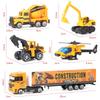12-Piece Engineering Transport Vehicle Set with Opening Doors and Inertia Action - Children's Toy