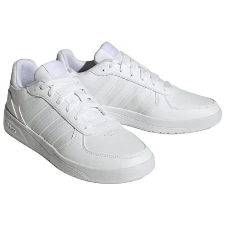 Adidas Courtbeat Comfortable Versatile Non-Slip Durable Low-Top Skate Shoes Men Sneakers White JS3011