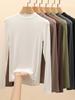 Women's H535 Modal Half-High Collar Long-Sleeve T-Shirt - New Autumn Style with a Small Stand Collar and Round Neck.