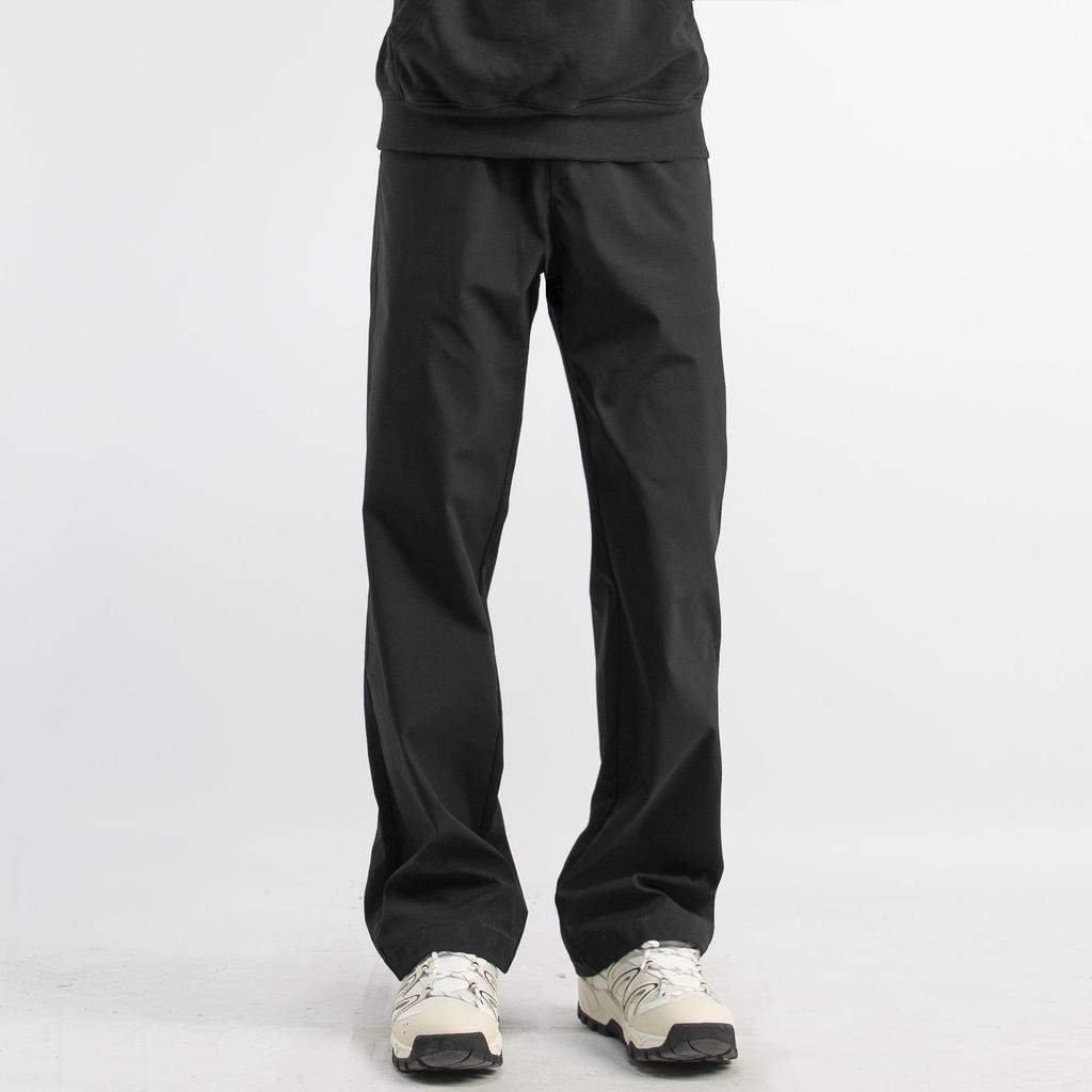 2025 Men's Casual Black Outdoor Sports Pants - Straight, Solid Color, Ideal for Spring & Autumn Activities