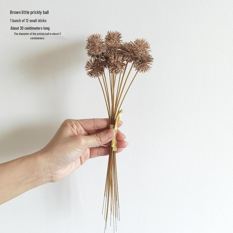 Wabi-Sabi Retro Floral Arrangement with Eucalyptus & Reed Grass for Home Decor & Photography
