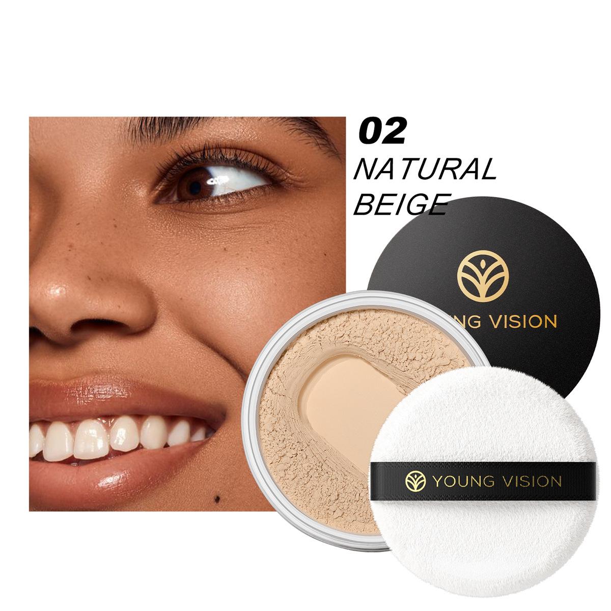 

Рассыпчатая пудра YOUNG VISION для макияжа, водостойкая, нелипкая, дышащая, нежная, не легко смываемая косметика, матовый консилер для макияжа 7.5 g