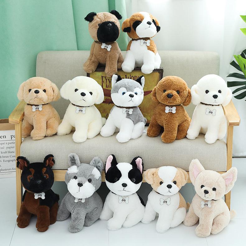 Teddy Dog Plush Toy: Husky Puppy with Nameplate & Dog Claw Machine Accessory