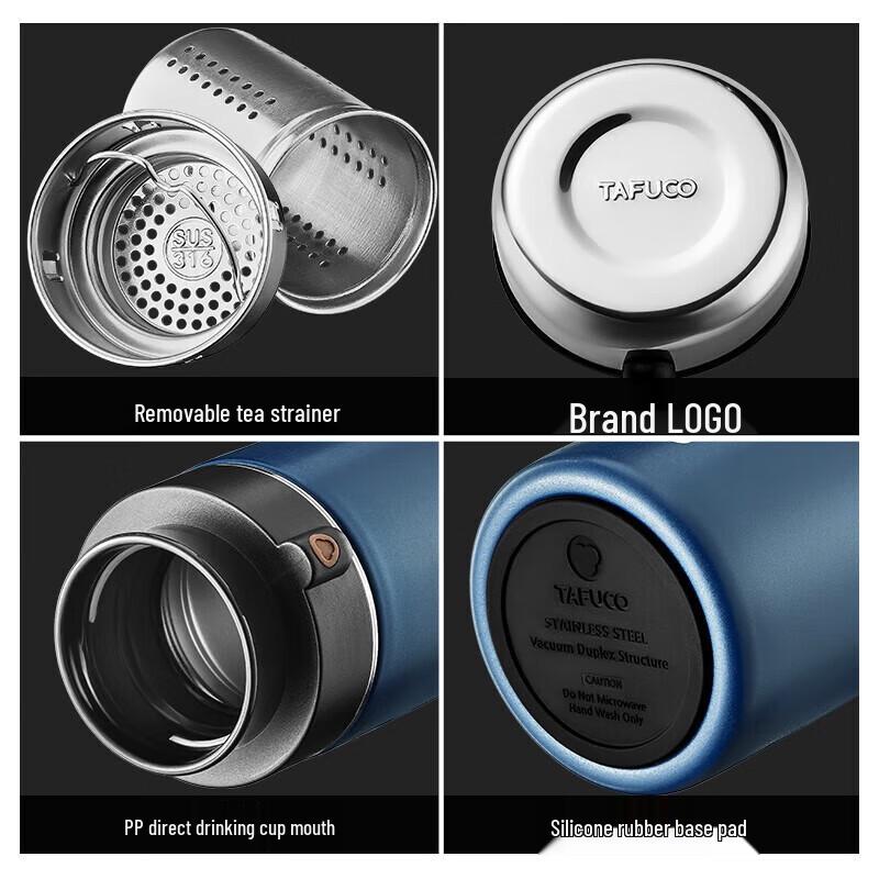 TAFUCO 316 Stainless Steel Business Insulated Tea Infuser Bottle