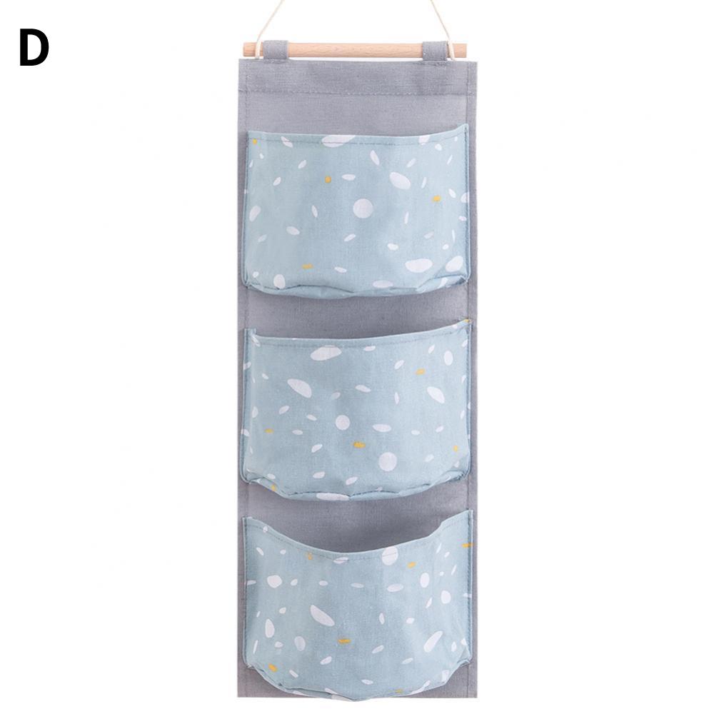 

Oxford Cloth 3-Pocket Wardrobe Storage Hanging Bag Wall Door Hanging Sundries Storage Bags Pouch Organizer Sundries Storage Bag