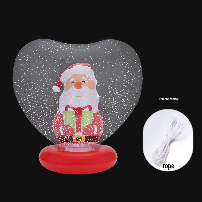Heart-shaped Santa Claus Inflatable Christmas Ball