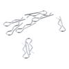 20Pcs M1.6x28mm Clip Pins Silver Tone Spring Cotter Heavy Duty Hardware Pins