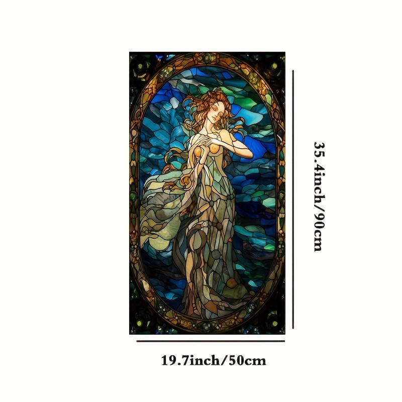 Figure Window Privacy Electrostatic Sticker Waterproof Glass Window Privacy Film Stained Glass Static Stickers Home Decoration