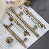 Vintage Brass Handle for Wardrobes, Cabinets, Drawers, and French Doors - Single Hole Light Luxury Style Furniture Hardware