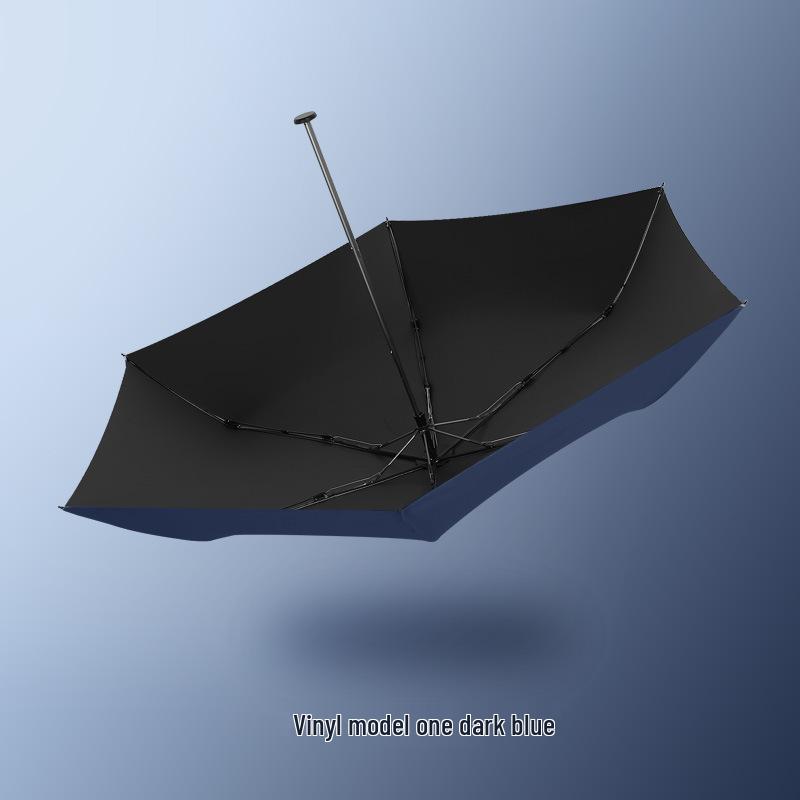 Nano Water-Repellent Ultralight Carbon Fiber Sunshade Umbrella Anti-UV with Black Glue, 110g