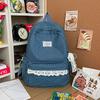 Schoolbag1011 New Schoolbag Female Korean Ins Polka Dot Girl Lace High Value Large Capacity Junior High School Backpack