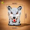 Non-Toxic Moc Creative Wolf Deer Eagle Head Model Building Blocks Animal Pendant Wall Decor Wall Hanging Sculpture Home Decor Toy