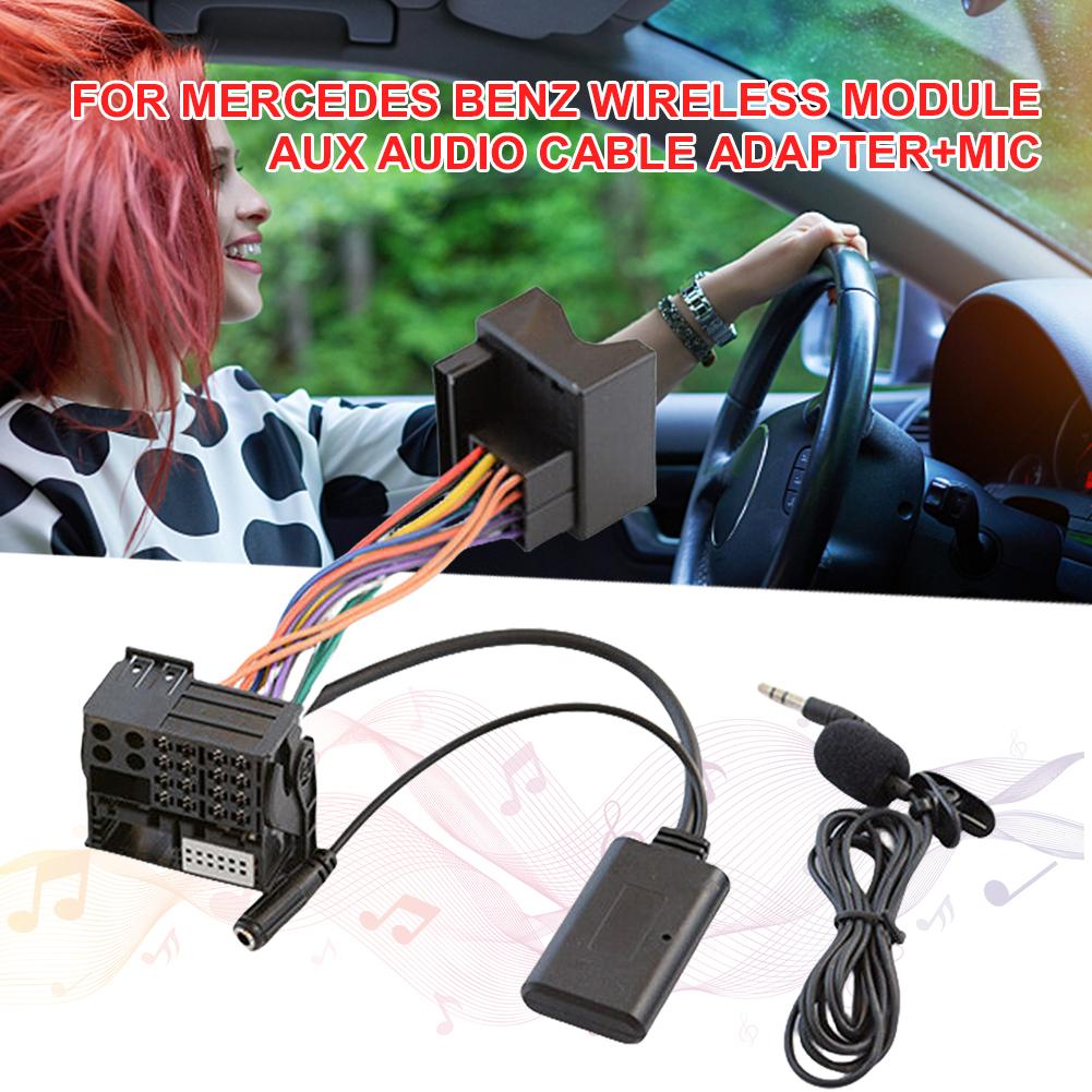 Car Bluetooth-Compatible AUX Cable AUX IN Radio Stereo Harness Adapter Audio MP3 Music Adapter for Mercedes-Benz W169 W245 W203