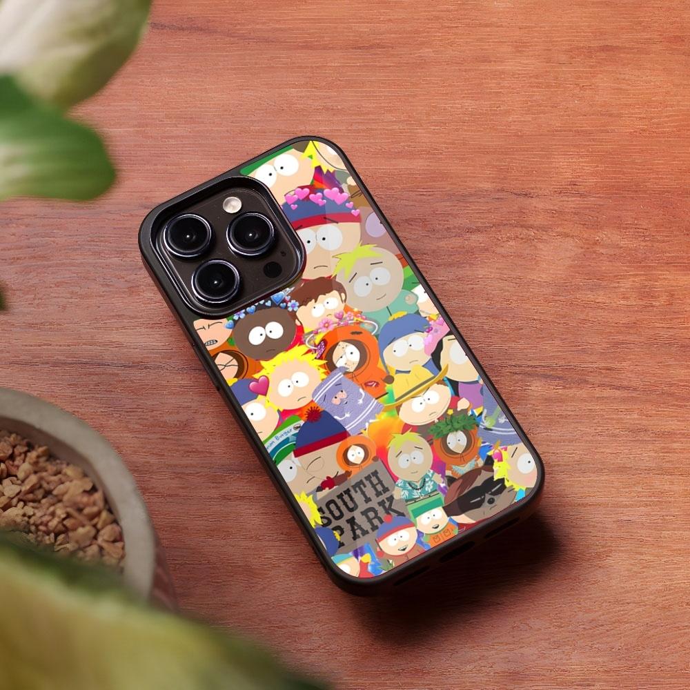 Cartoon S-south Parks Phone Case for Iphone 16 15 14 13 Pro Max 12 11 Mini 7 8 Plus Se Xr X Xs Fundas Shell PC+TPU Cover
