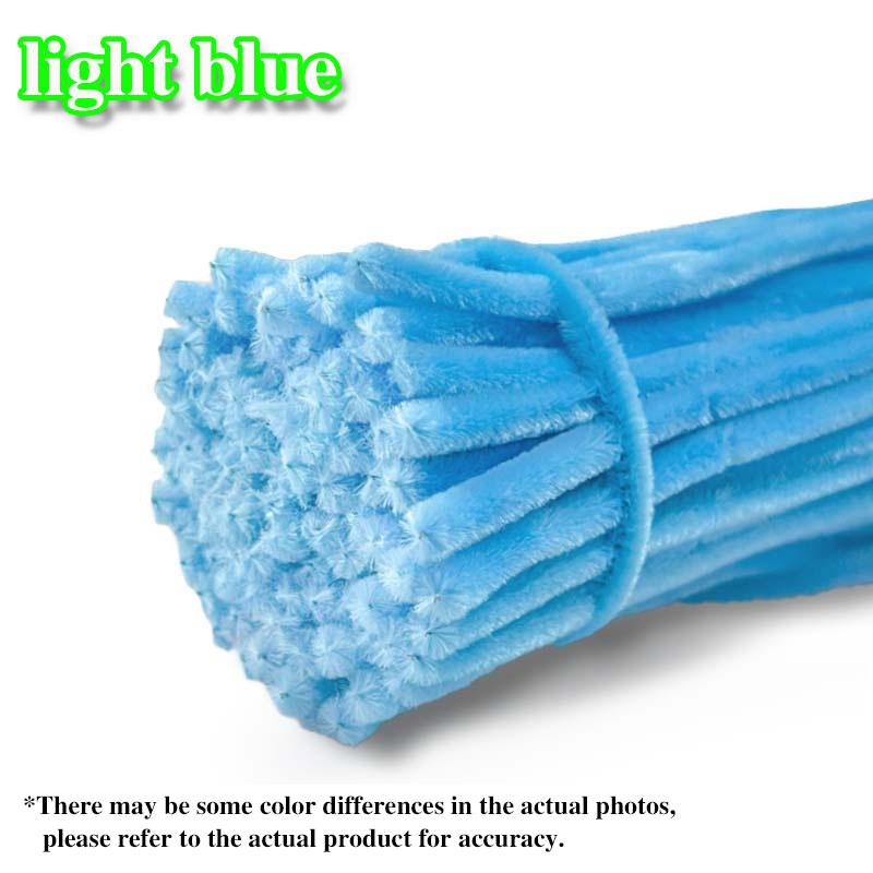 50/100Pcs Chenille Stems Colorful DIY Strips Twist Bar Anvil Wire Plush Strips Handmade Art Materials Toys DIY Craft Supplies