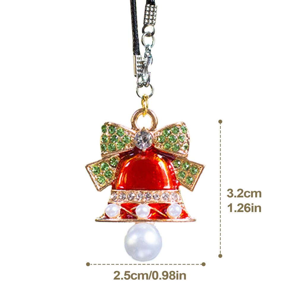 

Christmas rearview mirror pendant Metal cartoon pendant schoolbag decoration car interior accessories for holiday decoration
