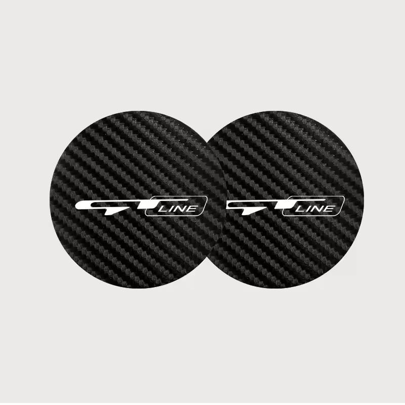 2 Stück Auto Innenraum Leder Untersetzer Anti-Rutsch Wasserbecher Pad Für Kia Sportage Carnival Seltos Sorento Rio Borrego Forte Ceed Cerato