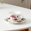British Teacup Ceramic Coffee Cup and Saucer Set Easy To Clean 200ml Capacity Cappuccino Mug