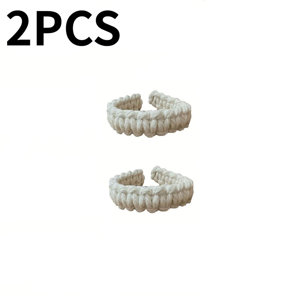 8PCS Handwoven Curtain Tiebacks Nordic Style Linen Rope Twisted Hemp Rope Curtain Clips Boho Rustic Curtain Holdbacks Home Decor