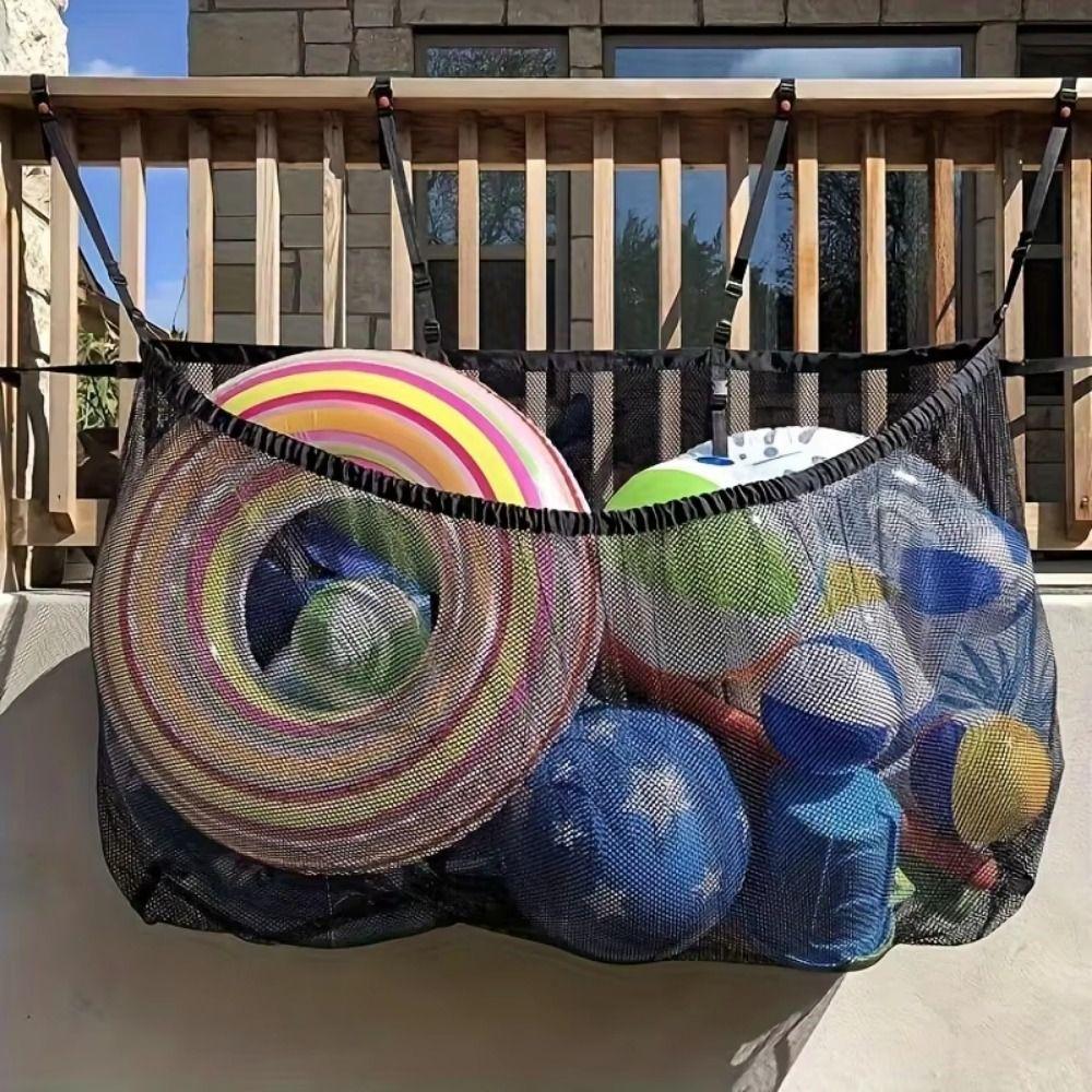 Sac de piscine pliable Grande capacité Sac à suspendre pour la plage Sacs de rangement pour jouets d'enfants Vêtements