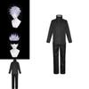 Premium Quality Jujutsu Kaisen Gojo Satoru Cosplay Costume With Stylish Wig For Men