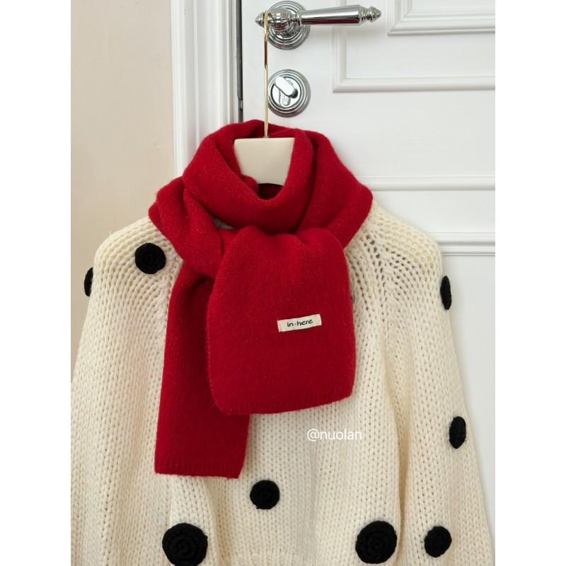 Soft Wool Blend Knit Scarf Women Men Winter Warm Cozy Plain Long Wrap Accessory