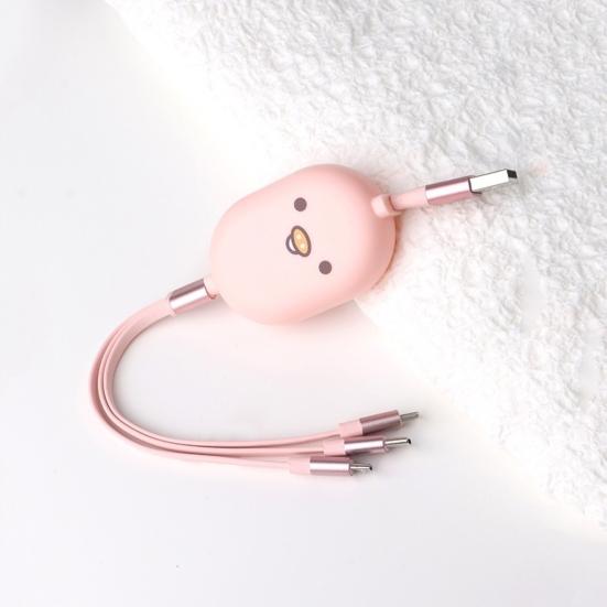 Retractable 3 in 1 Data Wire Charging Cable for Apple/Android/Type-c Connectors