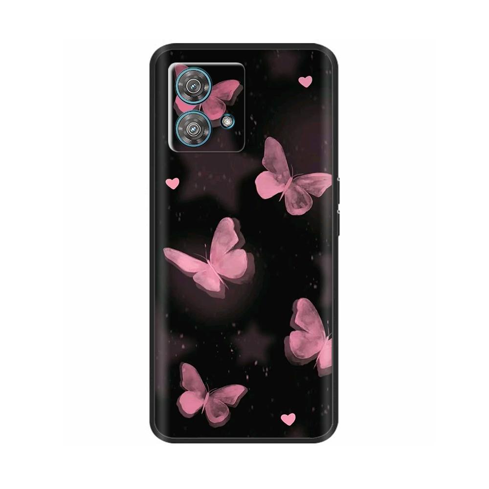 For Motorola Moto Edge 40 Neo Case Soft Silicone Flower Phone Back Cover For Motorola Edge 40 5G Cases Edge40 Neo Coque Fundas