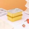 Aluminum Foil Lunch Box Gold Sealed Disposable Takeaway Packaging Commercial Resistant Tin Paper Box With Lid