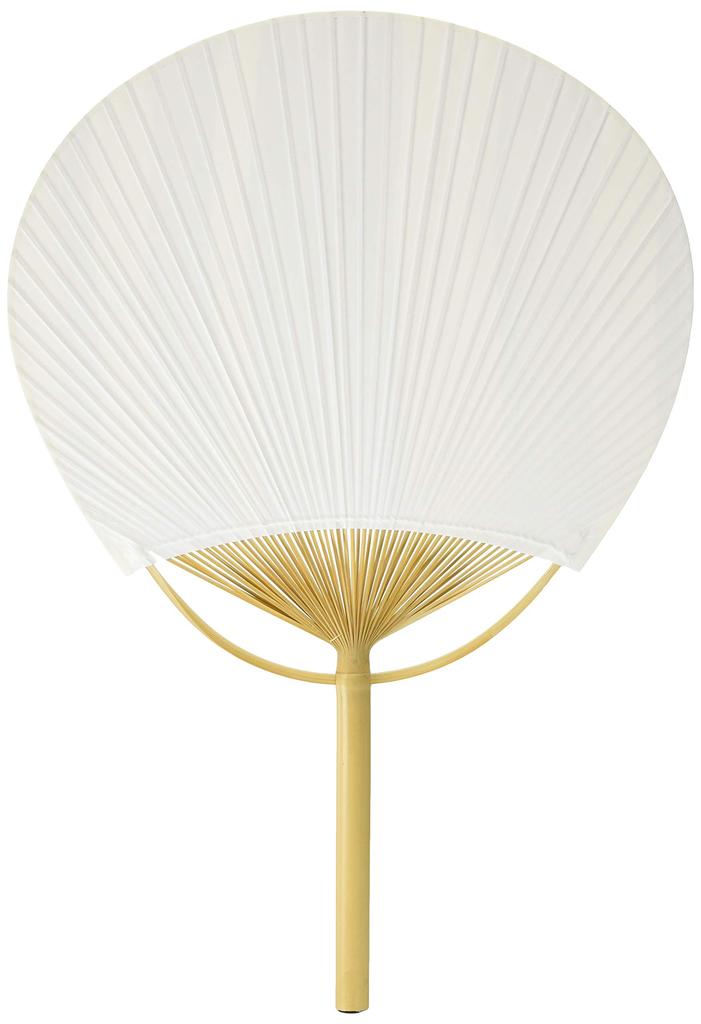 Shikoku Uchiwa 28x41cm Fan, Unisex, Fabric, Striped, Gray,