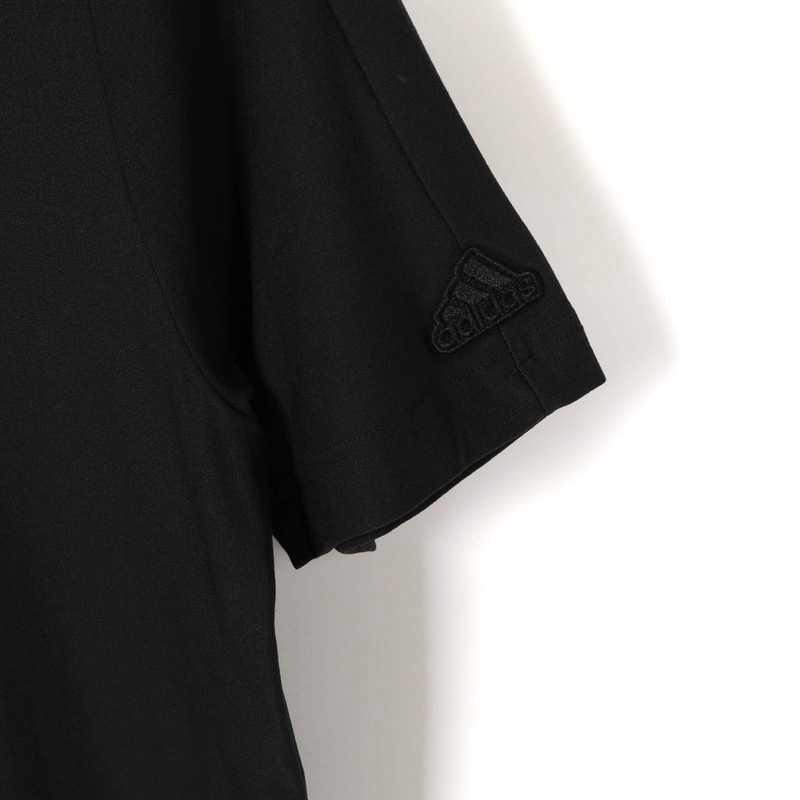 Adidas Solid Color Logo Embroidered Short Sleeve Polo Shirt Men Tops Black GS4865