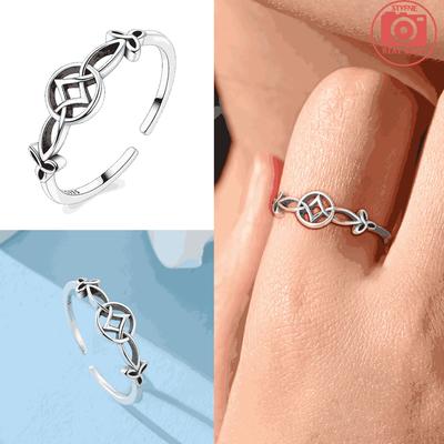 Pure Copper Celtic Ring Opening Vintage Ring Letter Symbol Women Original Copper Jewelry Accessory Valentines Gift