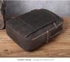 Retro Casual Crazy Horse Leather Double Shoulder Backpack, Genuine First Layer Cowhide for Men.