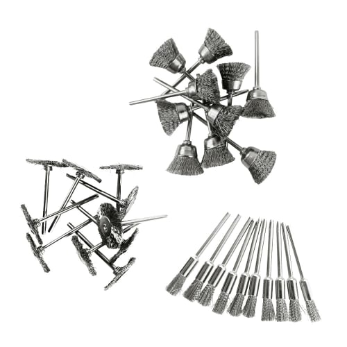 JINTONG Dremel Rotary Tool Brushes, 3 Types: Wire Brushes, Steel Brushes, Wire Wheel Brushes, Polishing Brushes, Grinding Brushes, Bristle Polishing B