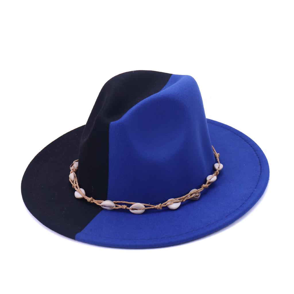 New Two-color Autumn and Winter Warm Women's Woolen Top Hat, British Men's Jazz Hat, Small Edge Gambler Felt Hat