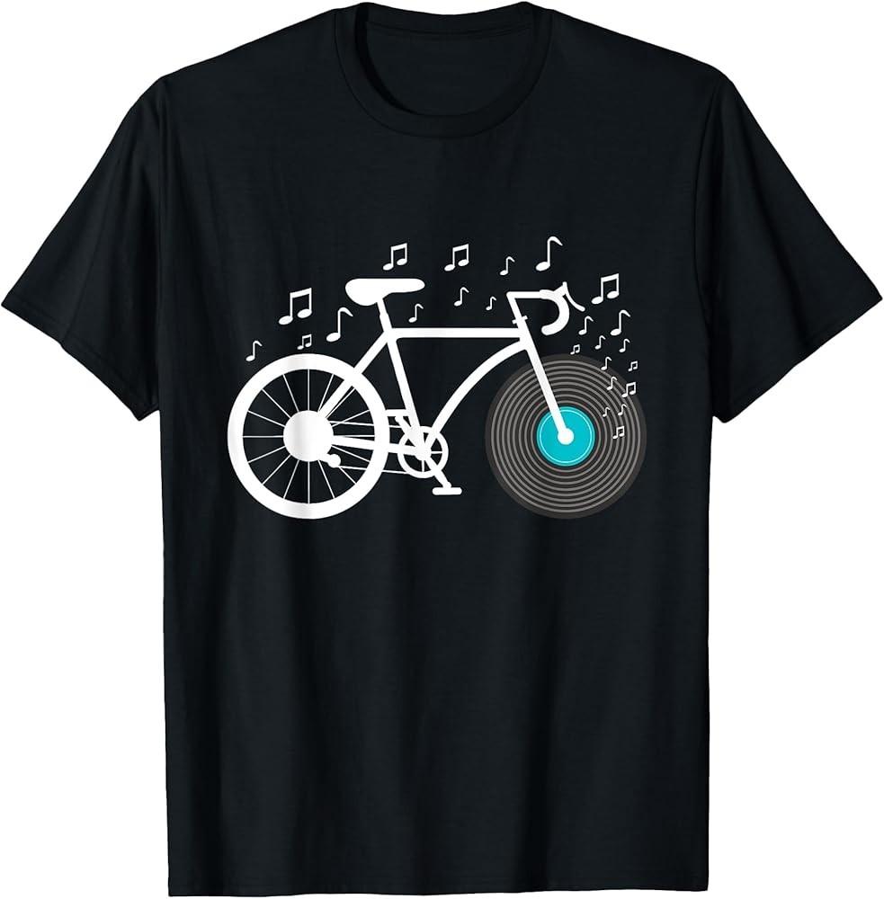 Bicycle Vinyl Record  Cyclist Bike LP Music Collector TShirt Unisex T-Shirt L