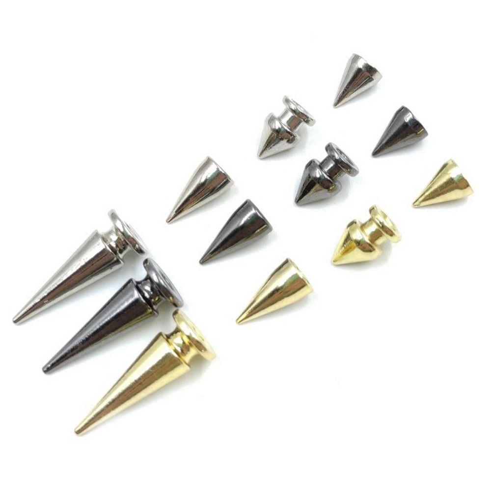 80 Sets DIY Decoration Clothes Spikes Kit Mixed Size Back Studs & Spike Cone Screw  Leather Craft