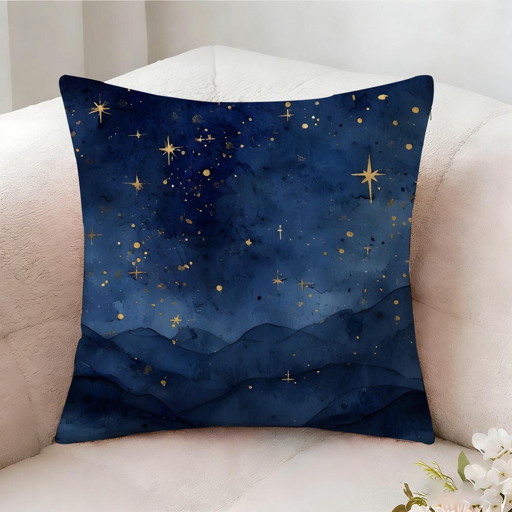 Space Starry Sky Pillow Case Pillowcase Doublesided Printed Sofa Cushion Bedroom Headboard Pillow