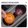 2pcs Car Cup Coaster High Quality Colorful Non Slip Pad Parts For Volvo XC90 V90 V60 V40 S80 S60 S90 C40 XC60 XC40 V70 XC70