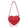 Borsa a tracolla a forma di cuore 3D, Portamonete chic, dolce e cool a spalla singola, Borsa a mano geometrica di tendenza da donna
