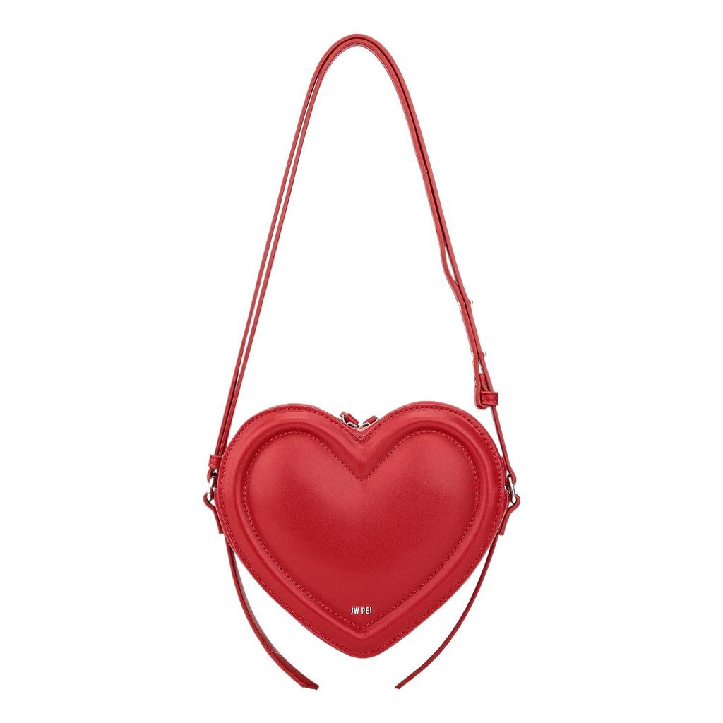 Borsa a tracolla a forma di cuore 3D, Portamonete chic, dolce e cool a spalla singola, Borsa a mano geometrica di tendenza da donna