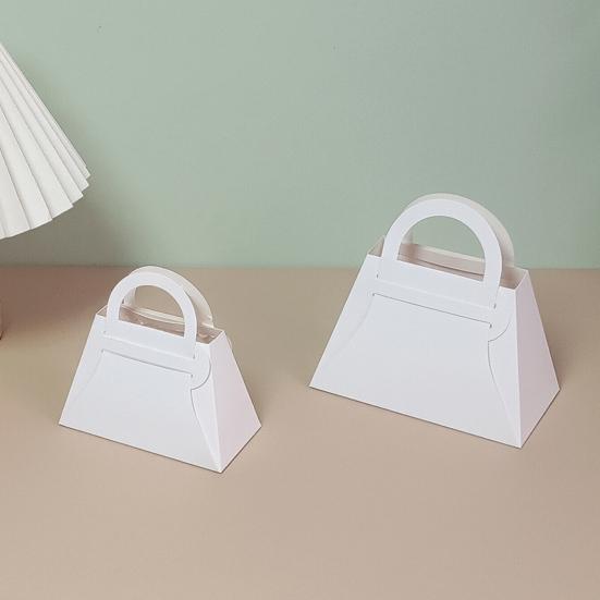 12 ks Dárkové krabičky ve tvaru kabelky s mašlemi na sladkosti, dezerty, luxusní sušenky, svatební výslužky, krabička na dárky, narozeninová oslava, družičky