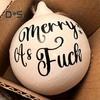 1 Pc/8 Pcs Prank Christmas Ball Funny Bauble Christmas Hanging Ball Rude Humor Hanging Ornaments for Christmas Tree Decor