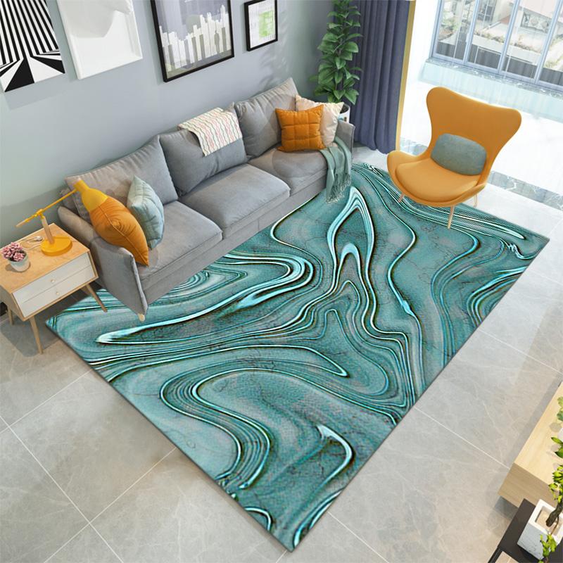 1PC Marble texture printed Carpet Rug for Living Room Bedroom Home Sofa Decoration,Non-slip Floor Mat Floor mat