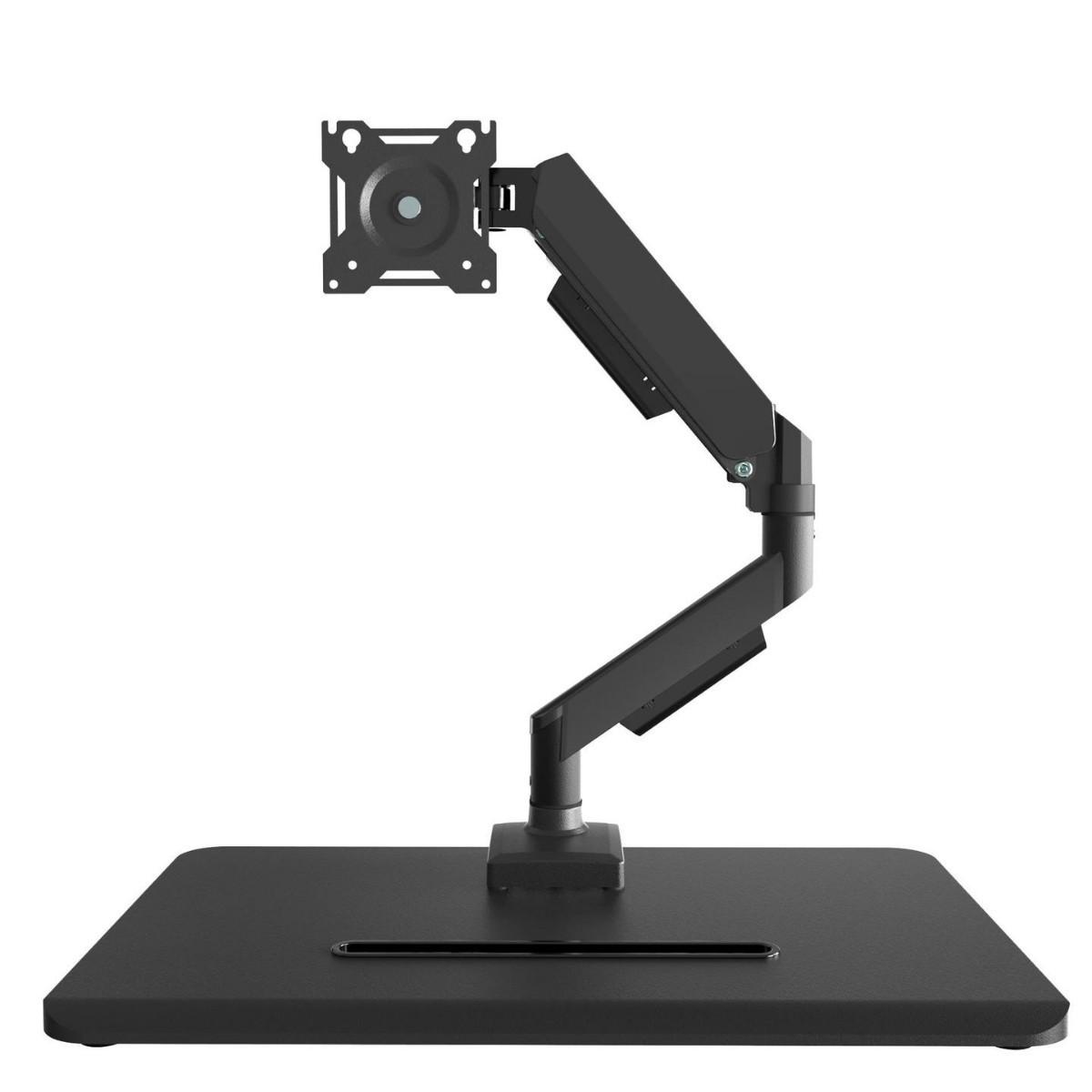 Adjustable Desktop Monitor Stand with Rotating Arm Dual Screen Hover Base Black [17-32 inches] 2-10kg