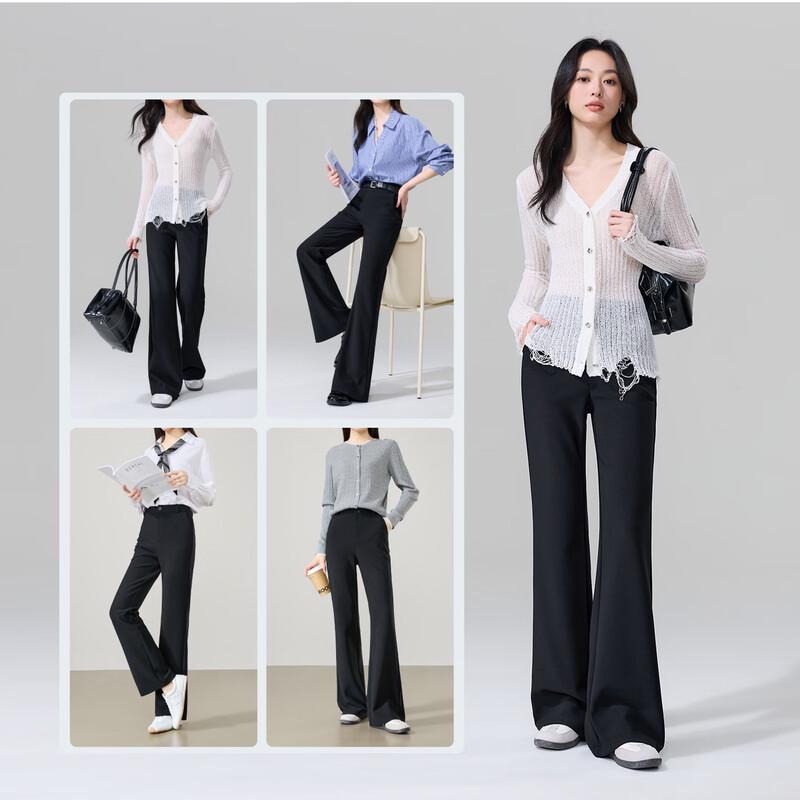 ESE-Y Women's High-Waist Micro Flare Commuter Pants